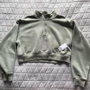 BP Green Cropped Polo Sweatshirt